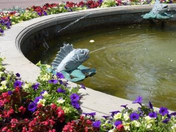 poisson, fontaine, parc rené nicod, oyonnax, ain, rhône-alpes, variations symphoniques, autobiographie, carnet, christian cottet-emard, blog littéraire, eau, souvenir, adolescence,carnet,note,journal,autobiographie,prairie journal,éditions orage lagune express,médiathèque oyonnax,christian cottet-emard,livre