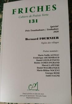 Trois poèmes de Bernard Fournier, lauréat du Prix Troubadours 2020 Trois poèmes de Bernard Fournier, lauréat du Prix Troubadours 2020