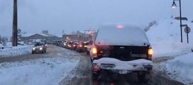 Coincé sur le parking de Park City