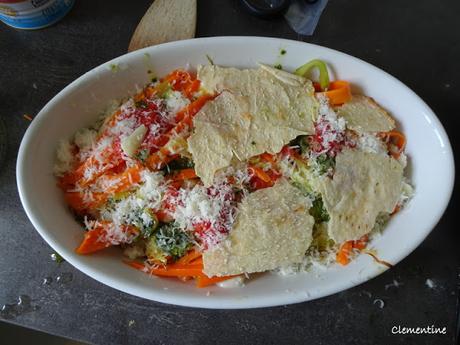 Lasagnetta di carasau alle verdure - Pane carasau aux légumes Lasagnetta di carasau alle verdure - Pane carasau aux légumes