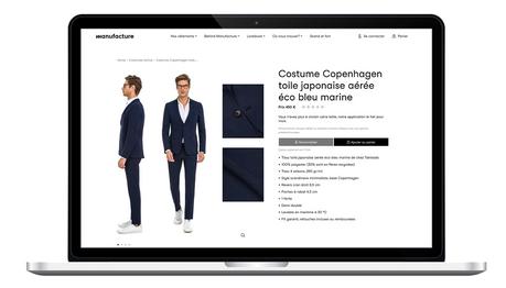 costume Copenhagen toile japonaise aérée éco bleu marine à 450€