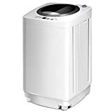 Meilleur mini lave-linge séchant – Comparatif %currentmonth% %currentyear% COSTWAY Mini Machine à Laver Lave Linge 240 W avec Un Bucket Automatique,43 x 43 x 75 cm,Charge Supérieure 3,5 kg Blanc