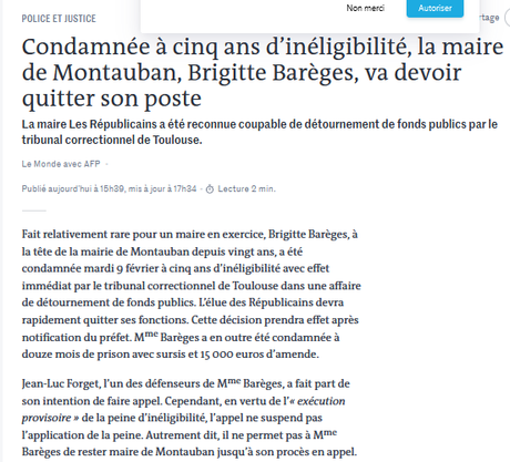 la maire #LR de #Montauban jugée coupable d’escroquerie ? Enfin. Ya une justice ! #LGBTQI la maire #LR de #Montauban jugée coupable d’escroquerie ? Enfin. Ya une justice ! #LGBTQI