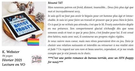 Bossy Mr. Frosty de K. Webster (Lecture en VO)