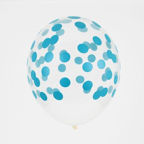 Ballons de baudruche : 5 ballons à pois bleus - My Little Day - le blog