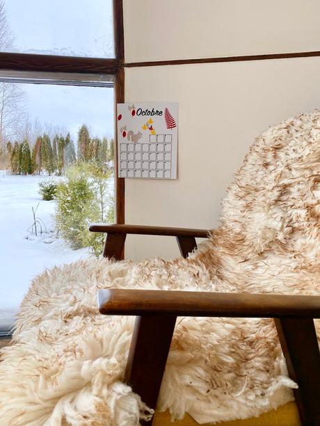 décoration automne cosy hygge fauteuil retro scandinave