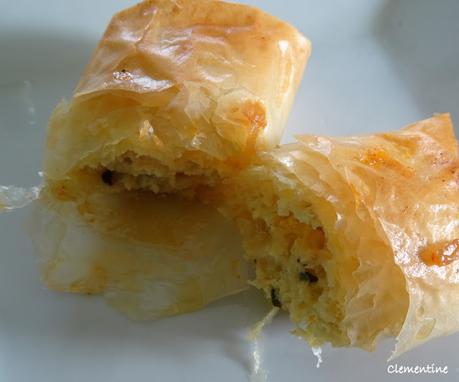 Salade de carottes à la marocaine et filo au fromage de chèvre Salade de carottes à la marocaine et filo au fromage de chèvre