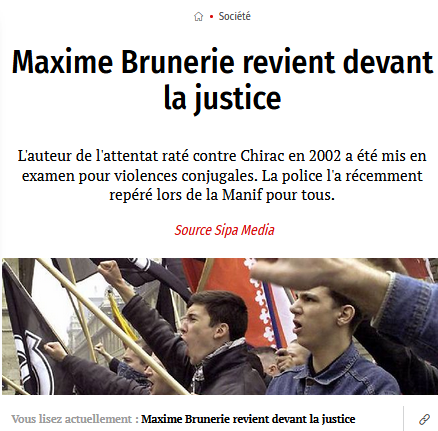 Comme le #RN, Maxime Brunerie, lui aussi,  soutient #GenerationIdentitaire… #jdçjdr