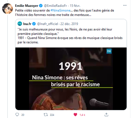 Quand la fachosphère s’en prend à #Yseult…  (Un hasard, sans doute) #racisme #sexisme #grossophobie