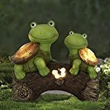 Meilleure statue de jardin – Comparatif %currentmonth% %currentyear% Lumière Solaire Décoration Jardin Statue Animaux en Résine à Énergie Solaire,Lampe Lumineuse Figurine Animale Ornements Extérieur, pour Jardin Entrée (tortue)