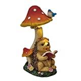 Meilleure statue de jardin – Comparatif %currentmonth% %currentyear% TERESA'S COLLECTIONS 10pouces/20.5cm Ornements Féeriques de Jardin d'énergie Solaire,Hérisson de Résine avec des Accessoires Extérieurs de Statue de Champignon