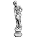 Meilleure statue de jardin – Comparatif %currentmonth% %currentyear% gartendekoparadies.de Figure de Pierre Massive Statue Vénus au Bain sur piédestal en Pierre reconstituée, résistant au Gel (Gris)