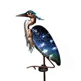 Meilleure statue de jardin – Comparatif %currentmonth% %currentyear% TERESA'S COLLECTIONS Grey Heron Garden Figure Lumière Solaire Extérieur 106cm Solaire LED Jardin Lumière Métal Verre Chemin Imperméable Lumière avec Pique Sol Lampe Solaire Décoration De Jardin
