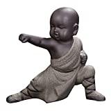 Meilleure statue de jardin – Comparatif %currentmonth% %currentyear% IMIKEYA Mini Ornements de Moine Kung Fu Statue de Bouddha Thé Animal Zen Jardin Thé Plateau Figurine pour Kung Fu Thé Plateau Voiture Décoration de Bureau à La Maison (Gris)