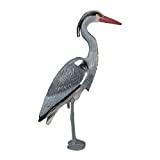 Meilleure statue de jardin – Comparatif %currentmonth% %currentyear% Relaxdays Statue de déco héron, Protection Contre Les Chasseurs de Poissons, Oiseau sur Pied, étang, à Planter, PE, Gris