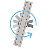 Meilleur caniveau de douche – Comparatif %current month% %currentyear% Aica Caniveau de Douche Italienne Acier Inoxydable 80 cm Siphon Sol Réglable D'évacuation le Modèle 2 en 1 + 360° à Carreler Drain de Douche Rectangulaire Extra Plat Argent