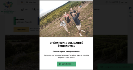 Tourisme solidaire : la destination Anjou Vignobles et Villages offre des séjours à ses étudiants