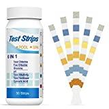 Meilleur sel piscine – Comparatif %currentmonth% %currentyear% Ehomfy Lot de Bandelette Piscine 6 en 1 pour Papier ph Bandes Test Qualité d'eau sur Chlore Total Chlore Libre Alcalinité Acide Cyanurique Dureté du Liquide Testeur Générale (1 Bottle)