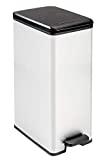 Meilleure poubelle curver – Comparatif %currentmonth% %currentyear% CURVER | Poubelle Slim 40L, Argent, Metal bins, 39,3x25x60,7 cm
