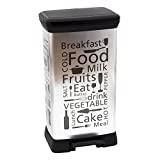 Meilleure poubelle curver – Comparatif %currentmonth% %currentyear% CURVER | Poubelle à pédale rectangulaire 50L - Décor Kitchen Silver, Argent, Metal Bins, 39x29x72 cm