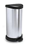 Meilleure poubelle curver – Comparatif %currentmonth% %currentyear% CURVER | Poubelle à pédale 40L, Argent, 29,8 x 34,9 x 69,7 cm, Plastique recyclé