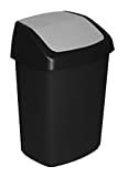 Meilleure poubelle curver – Comparatif %currentmonth% %currentyear% CURVER | Poubelle Swing 25L, Noir/Gris, 34,6 x 27,8 x 51,1 cm, Plastique