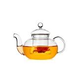 Meilleure théière en verre borosilicate avec réchaud – Comparatif %currentmonth% %currentyear% VKPLITE Théière en verre de 400 ml, théière en verre en 3 parties avec passoire en acier inoxydable intégrée et couvercle en verre, idéale pour la préparation de thé en vrac, sans goutte.