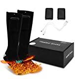Meilleure chaussette chauffante – Comparatif %currentmonth% %currentyear% LMTXXS Chaussettes chauffantes, Coup de Pied, Orteils à l'avant-Pied Chaussettes Wamrer 4500mAh Chauffe-Pied Lavable Durable à Piles pour Femmes Hommes, pour Le Cyclisme Ski Camping Randonnée Chasse