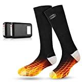 Meilleure chaussette chauffante – Comparatif %currentmonth% %currentyear% eventek Chaussettes Chauffantes 4000mAh pour Hommes Femmes, 3 Réglages de Chauffage, Chaussettes Thermiques électriques Lavables Rechargeables, pour Le Ski Camping Course à Pied Pêche Chasse