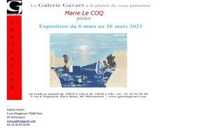 Galerie Gavart  expositions prochaines Marie Le Coq  6 Mars au 26 Mars 2021