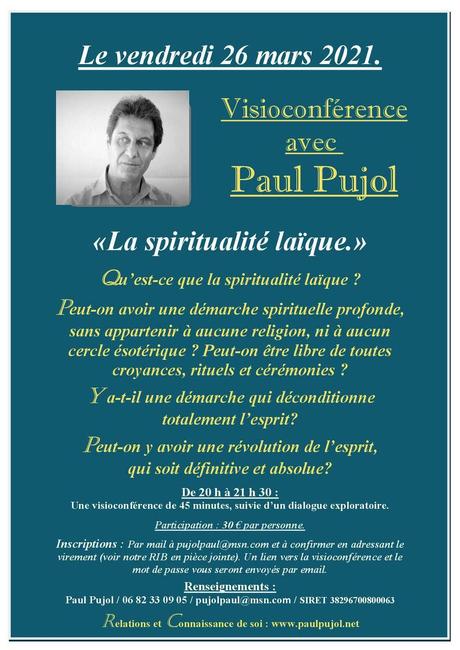 26 mars 2021: Visioconférence de Paul Pujol