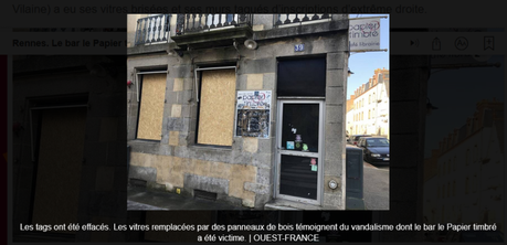 encore un bar vandalisé par l’extrême-droite, à Rennes.