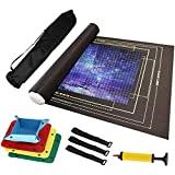 Meilleur tapis puzzle – Comparatif %currentmonth% %currentyear% Coriver Rouleaux de puzzle en feutre pour 2000 pièces, tapis de sol pour scie sauteuse, tapis de rangement pour puzzle avec pompe, bâton gonflable, sac de rangement,3 bandes magiques,4 plateaux de tri