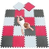 Meilleur tapis puzzle – Comparatif %currentmonth% %currentyear% meiqicool Tapis de Sol Enfant et Bébé en Mousse - 18 Dalles Colorées à Imbriquer 30 x 30 cm - Idéal pour l'Éveil de l'enfant Blanc Rouge Gris 010912