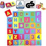 Meilleur tapis puzzle – Comparatif %currentmonth% %currentyear% KIDUKU® Puzzle tapis mousse bébé, 86 pièces, tapis de jeu très résistant pour enfants, alphabets & chiffres