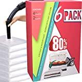 Meilleur sac sous vide pour vêtement – Comparatif %currentmonth% %currentyear% HELLOCAM Sac de Rangement sous Vide, 2 Sacs de 80x100cm+4 Sacs de 60x80cm Sac de Compression Voyages Réutilisables pour Matelas, Tente, Vêtements, Couettes, Literie, Oreillers