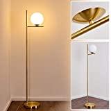 Meilleure lampe boule – Comparatif %currentmonth% %currentyear% Depuley Lampadaire LED salon avec boule en verre 9 W Culot E27 Lampe à poser moderne Chambre à coucher avec interrupteur à pied 3000 K 720 lm 110-240 V pour bureau, salle à manger, couloir, restaurant