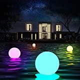 Meilleure lampe boule – Comparatif %currentmonth% %currentyear% LED lampe boule piscine flottante exterieur 16 RGB couleurs avec RF télécommande, IP67 étanche, la décoration de la piscine intérieure extérieure,Cadeaux idéaux pour vos enfants famille amis(4 pcs)