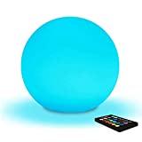 Meilleure lampe boule – Comparatif %currentmonth% %currentyear% Mr.Go 20cm Boule Lumineuse Sphère LED Lumière d’Ambiance avec Télécommande, Veilleuse LED Lampe de Chevet pour Enfants avec Couleur Changeante, 16 RGB Couleurs et Rechargeable Batterie