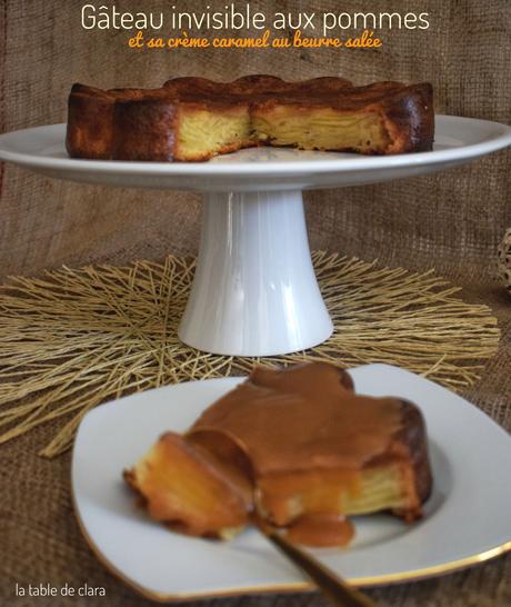 Gâteau invisible aux pommes et sa crème caramel au beurre salé