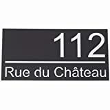 Meilleure plaque de numéro de maison – Comparatif %currentmonth% %currentyear% Numéro de maison en acrylique mat exceptionnel - 30x15cm - Plaque de signalisation de porte moderne à aspect flottant - entretoise en aluminium