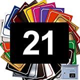 Meilleure plaque de numéro de maison – Comparatif %currentmonth% %currentyear% Numéro De Rue Pour Boîte Aux Lettres Adhésif - Numéro De Maison PVC – Plaque Gravée À Personnaliser - GRAND 10 x 7 cm – 21 Couleurs Disponibles (Noir)