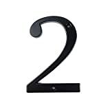 Meilleure plaque de numéro de maison – Comparatif %currentmonth% %currentyear% HASWARE numéro de maison signe 4 pouces (10 cm) numéros de porte modernes plaque de signalisation rue adresse à domicile chiffres en alliage de Zinc (2, Noir)