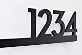 Meilleure plaque de numéro de maison – Comparatif %currentmonth% %currentyear% Numéros de maison modernes - noir avec acrylique noir - adresse de la maison contemporaine - plaque de signe - numéro de porte.