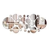 Meilleur miroir adhésif – Comparatif %currentmonth% %currentyear% Gobesty Miroirs Muraux Rond, 3D Amovible Miroir Autocollant Stickers avec Adhésif pour Chambre Salon Décoration d'intérieur 26 pcs