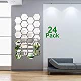Meilleur miroir adhésif – Comparatif %currentmonth% %currentyear% 24 Pièces Réglage Miroir Acrylique Amovible Décalque Autocollant Mural pour Maison Salon Chambre Décor (Style 3)