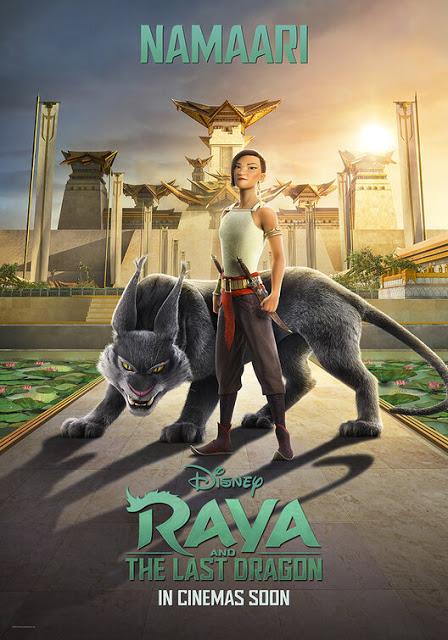 Affiches personnages US pour Raya et le Dernier Dragon