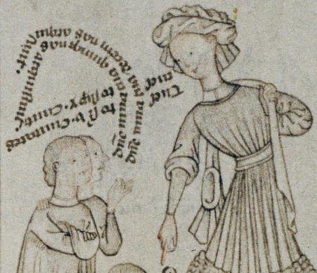 Speculum humanae salvationis 1430-50 Oxford, Bodleian Library Douce 204, fol. 40r detail
