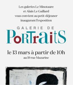 Galeries Le Minotaure et Alain Le Gaillard  » Galerie de portraits  » à partir du 13 Mars 2021