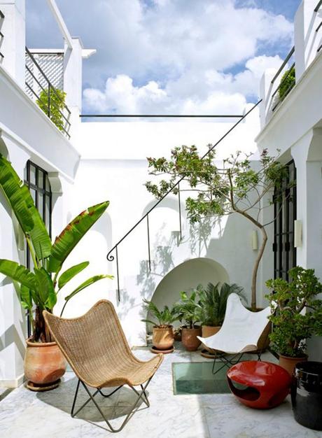 fauteuil butterfly fauteuil osier marron terrasse style méditerranée - blog déco - clem around the corner